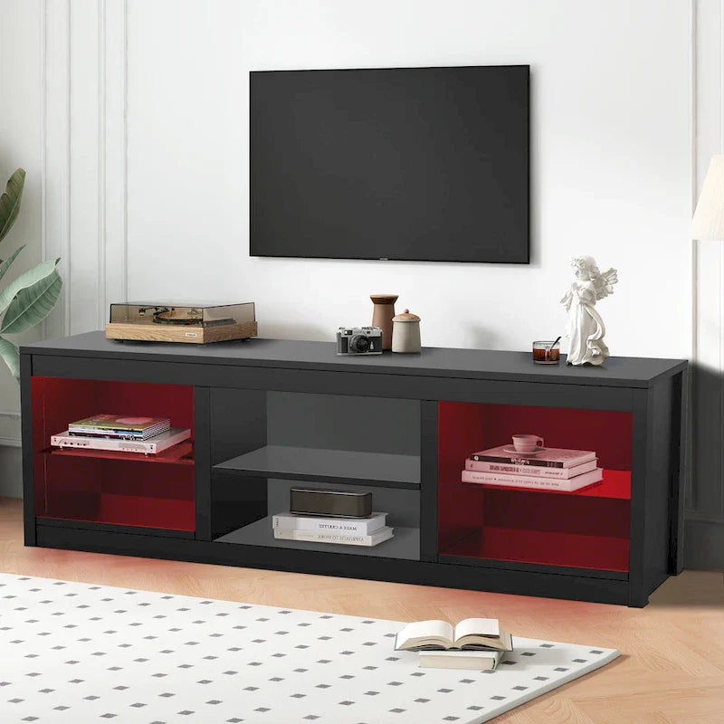 66-Inch Contemporary RGB LED TV Stand Console for TVs Up to 75 Inches 8