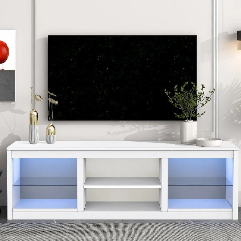 66-Inch Contemporary RGB LED TV Stand Console for TVs Up to 75 Inches 13