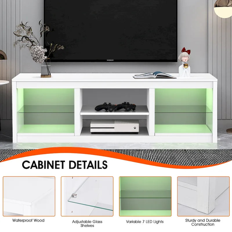 66-Inch Contemporary RGB LED TV Stand Console for TVs Up to 75 Inches 18