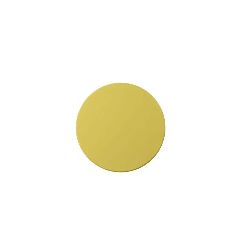 HomeRoots 22-Inch Yellow Wood Round Pedestal End Table 3