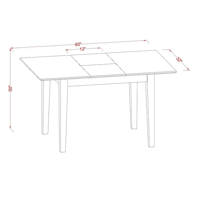 East West Furniture Mahogany Dining Table Set - Kitchen Table with Dining Chairs (Various Piece Options) 6