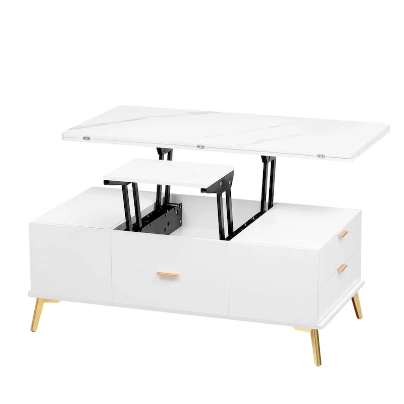 Versatile Lift-Top Coffee Table with Storage Drawers 9