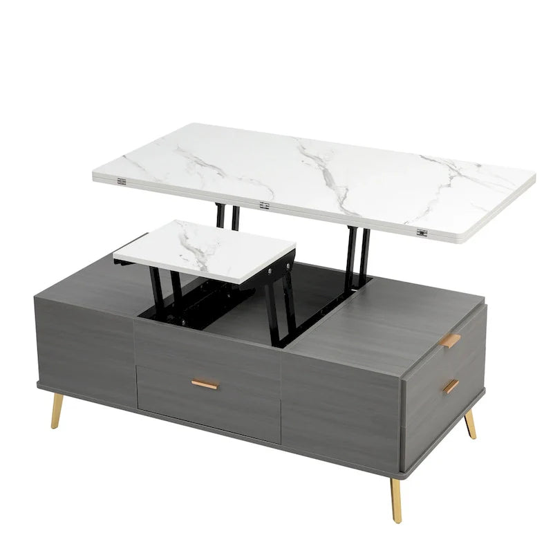 Versatile Lift-Top Coffee Table with Storage Drawers 13