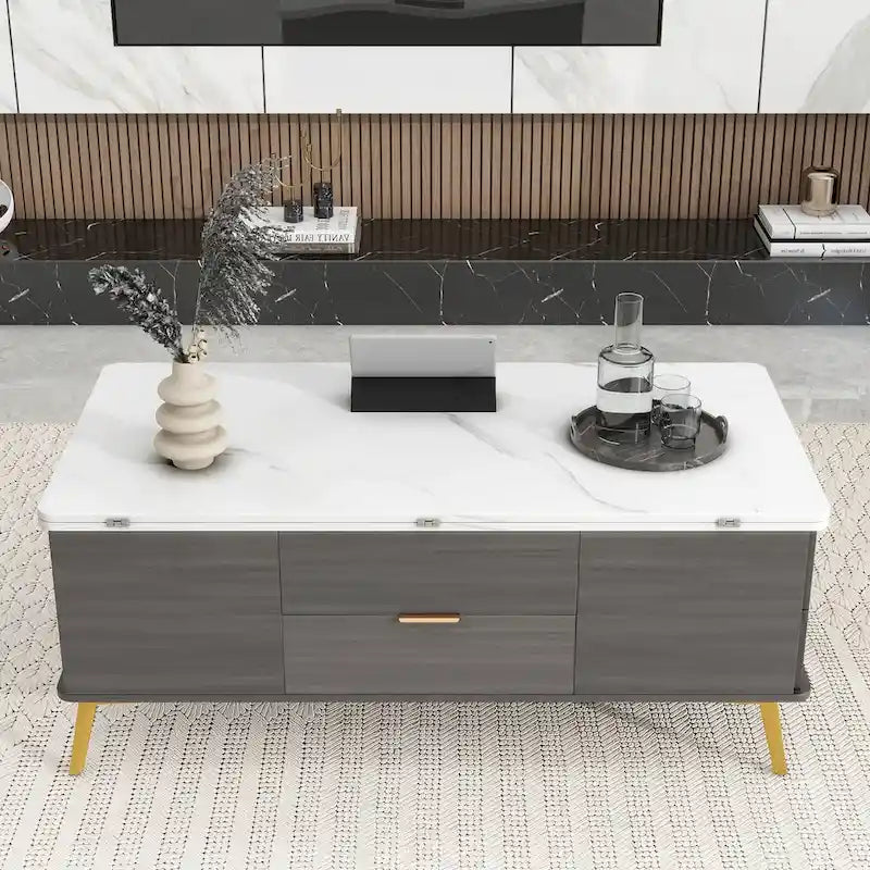 Versatile Lift-Top Coffee Table with Storage Drawers 15