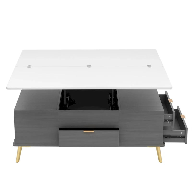Versatile Lift-Top Coffee Table with Storage Drawers 18