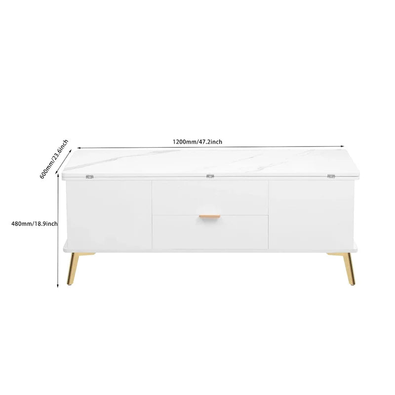 Versatile Lift-Top Coffee Table with Storage Drawers 26