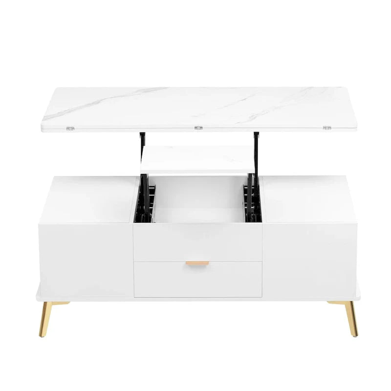 Versatile Lift-Top Coffee Table with Storage Drawers 27