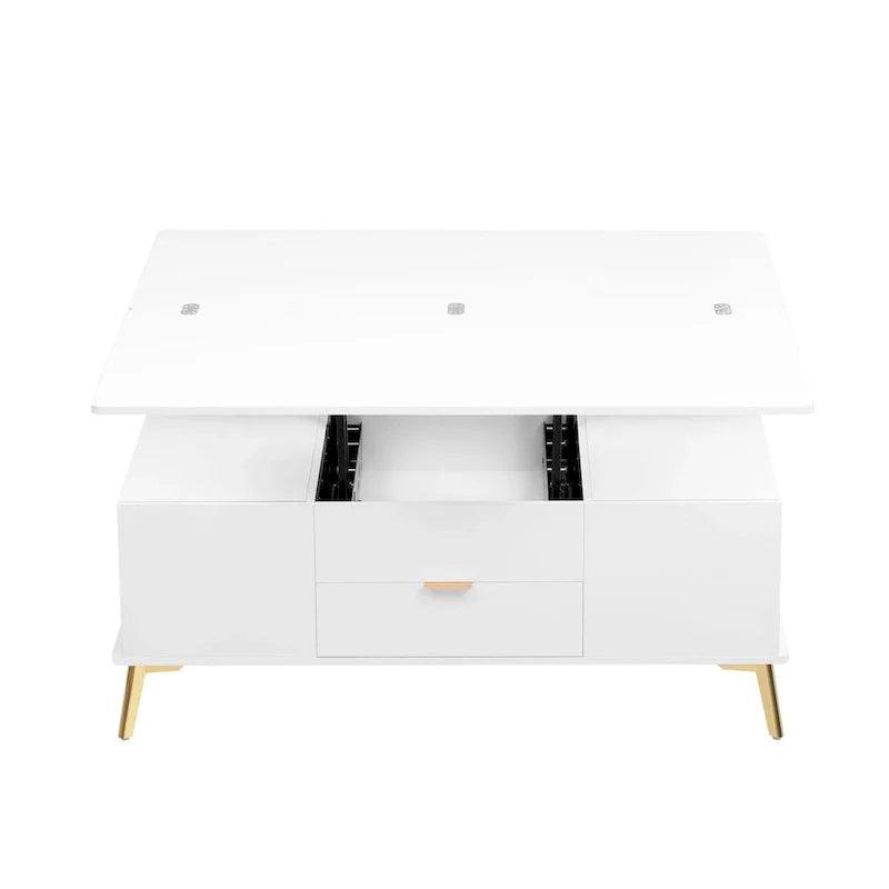 Versatile Lift-Top Coffee Table with Storage Drawers 29
