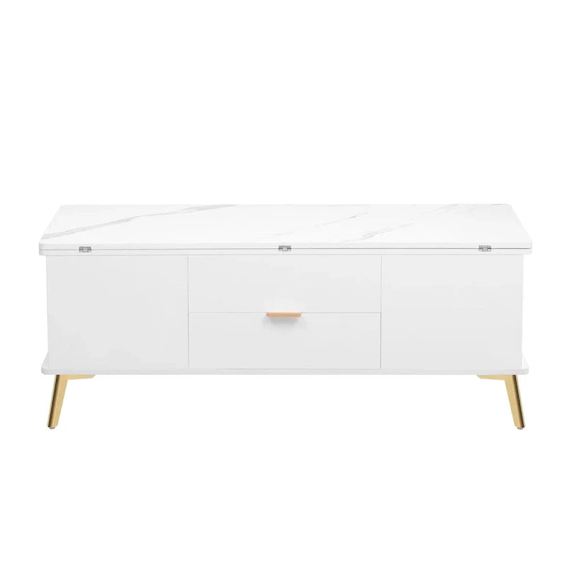 Versatile Lift-Top Coffee Table with Storage Drawers 30