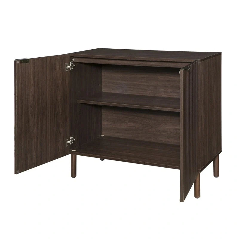 Merk 2-Door Walnut Cabinet 4