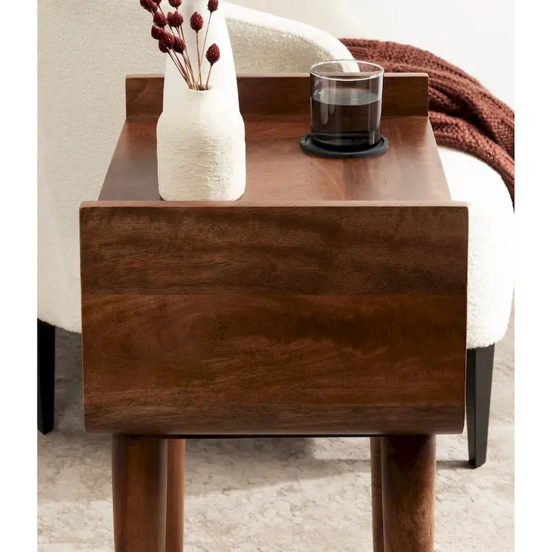 Kate and Laurel Quilby Wooden Side Table - 18 x 14 x 27 Inches 4