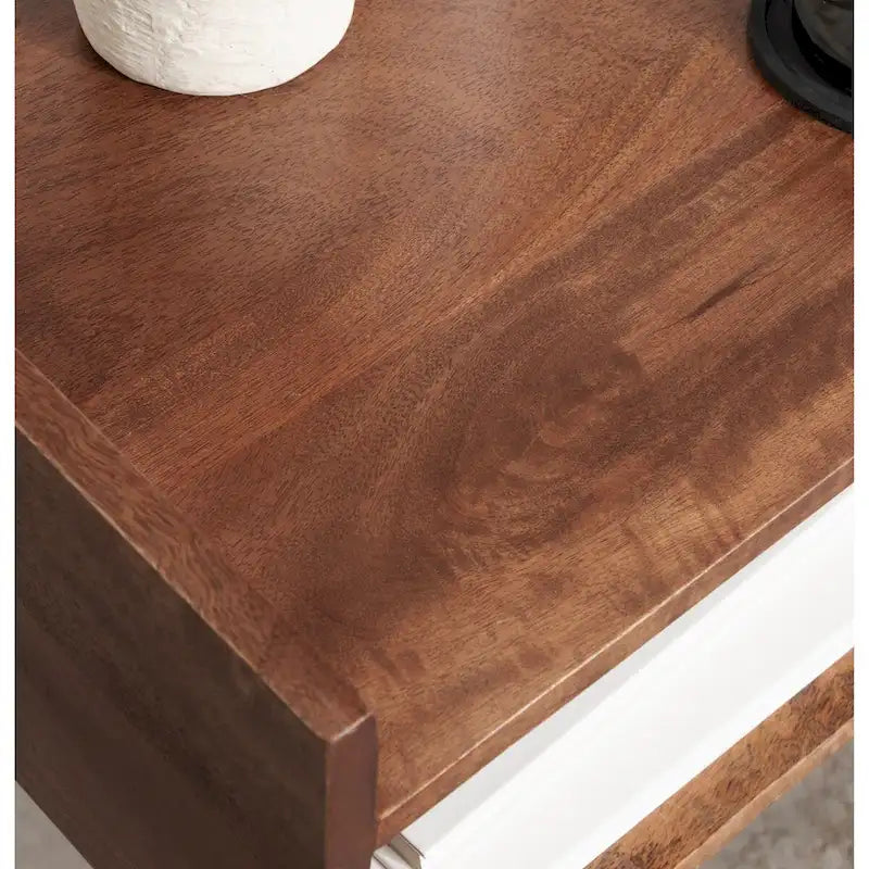 Kate and Laurel Quilby Wooden Side Table - 18 x 14 x 27 Inches 5