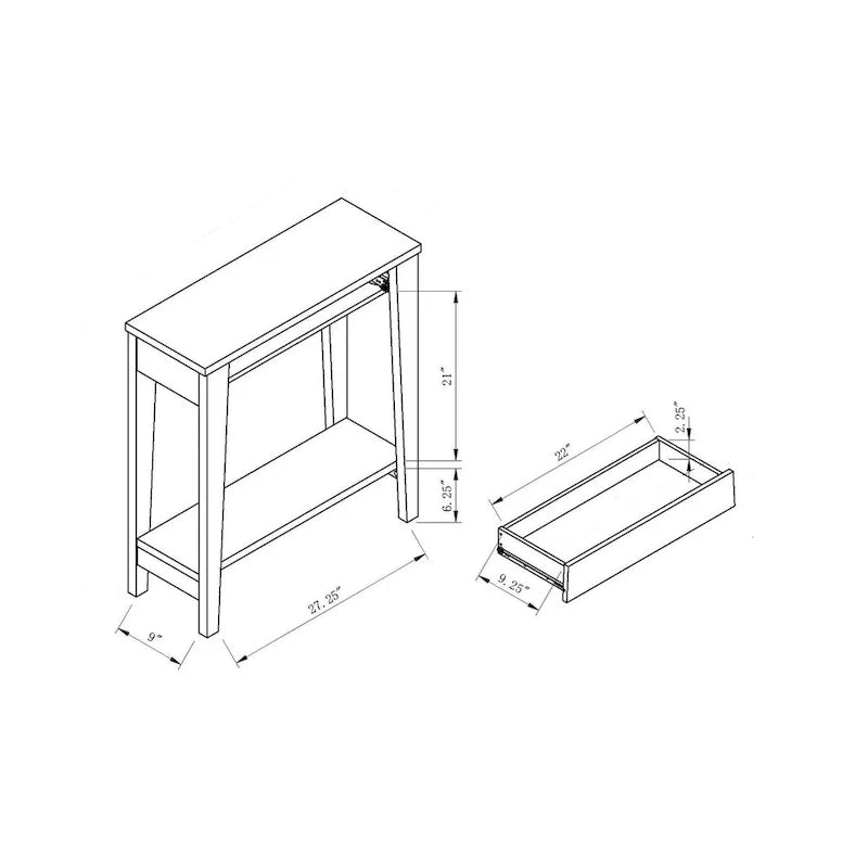 Contemporary Two-Tone Console Table with Dual Shelves - White and Tan 4