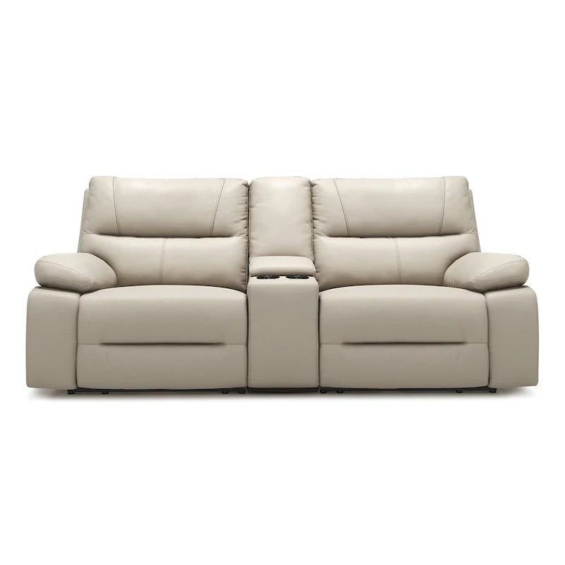 Malibu 79 Leather Power Reclining Loveseat with Console and Cup Holders - 2-Piece Set 7