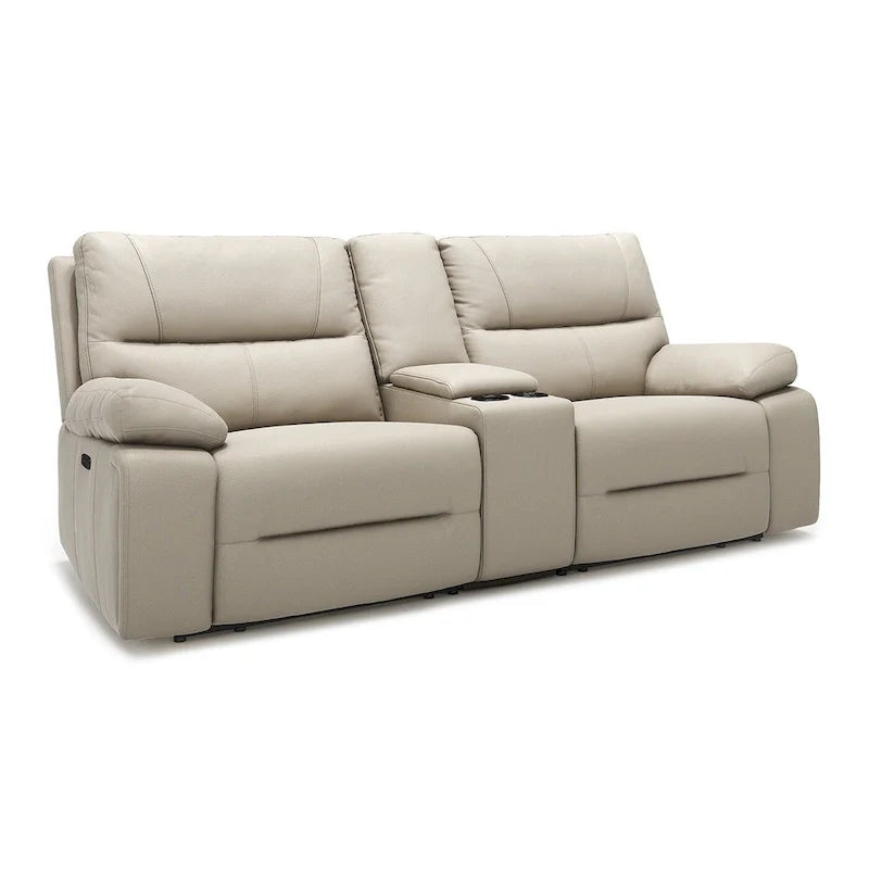 Malibu 79 Leather Power Reclining Loveseat with Console and Cup Holders - 2-Piece Set 9