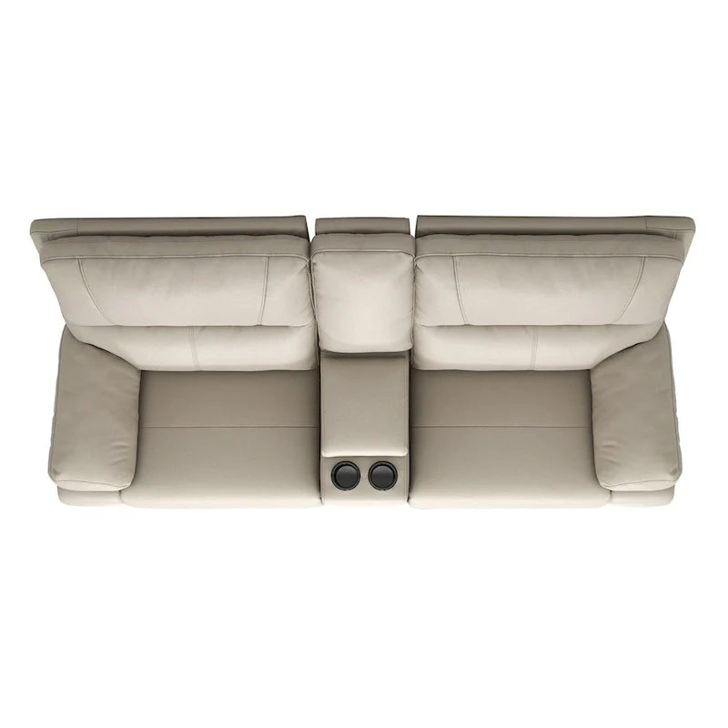 Malibu 79 Leather Power Reclining Loveseat with Console and Cup Holders - 2-Piece Set 10