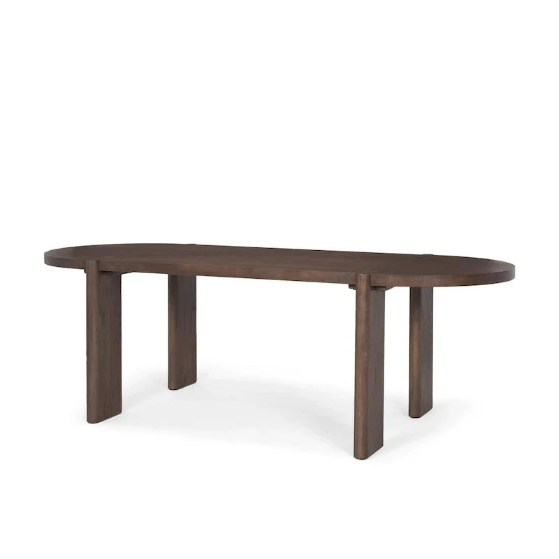 Sohan Dark Elm Oval Dining Table - Dimensions: 91.0L x 38.0W x 30.0H 1