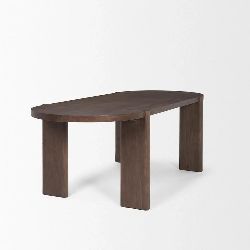 Sohan Dark Elm Oval Dining Table - Dimensions: 91.0L x 38.0W x 30.0H 4