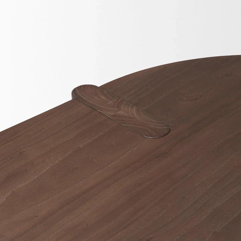 Sohan Dark Elm Oval Dining Table - Dimensions: 91.0L x 38.0W x 30.0H 5