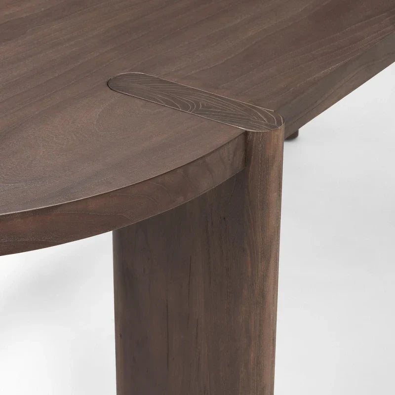 Sohan Dark Elm Oval Dining Table - Dimensions: 91.0L x 38.0W x 30.0H 6