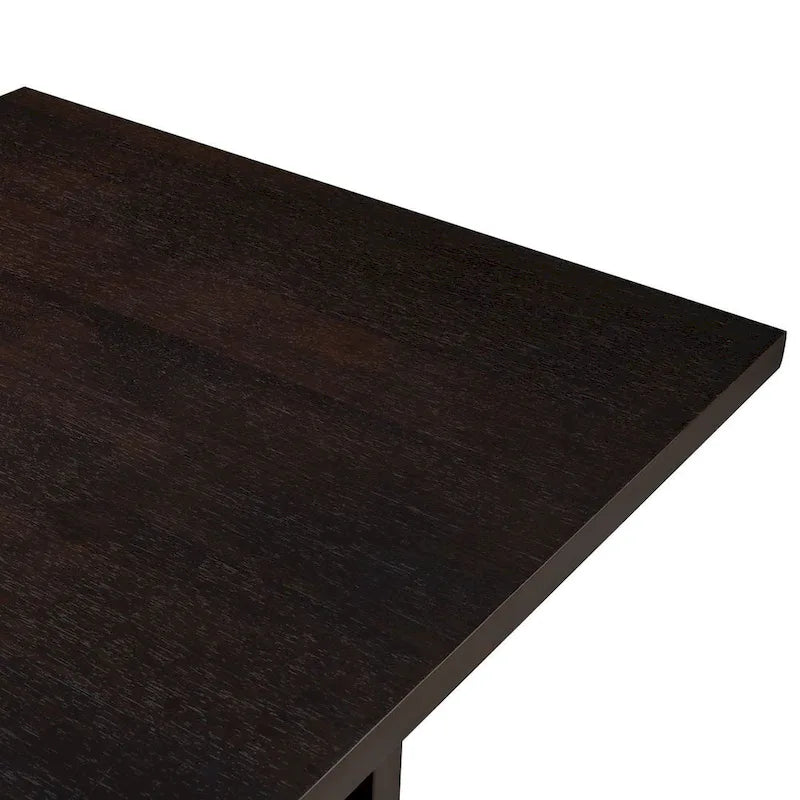 5-Piece Wooden Counter Height Dining Set with Cushioned Chairs and Storage Shelves 14