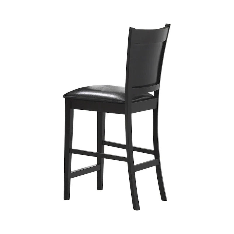 5-Piece Square Counter Height Dining Set in Finley Espresso and Black 4