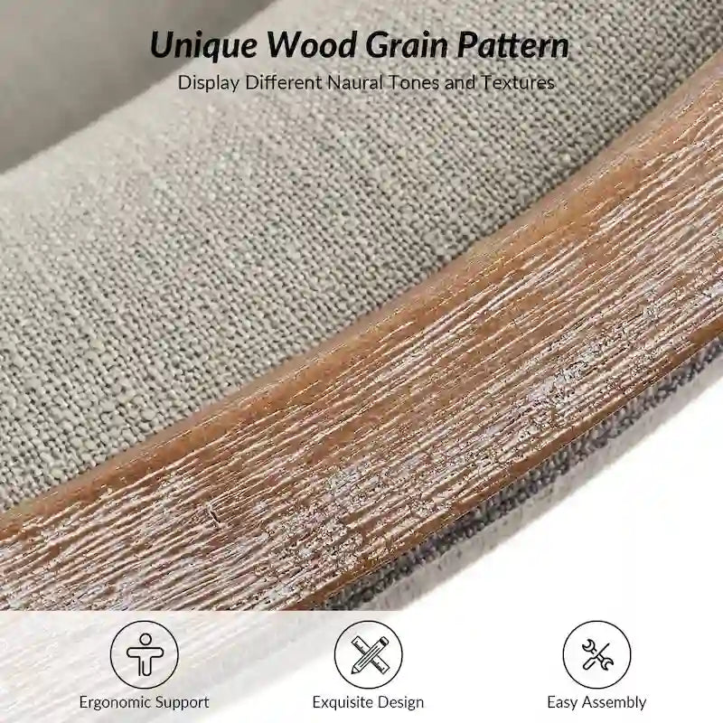 Set of 6 Albert Farmhouse Upholstered Solid Wood Dining Chairs by HULALA HOME 15
