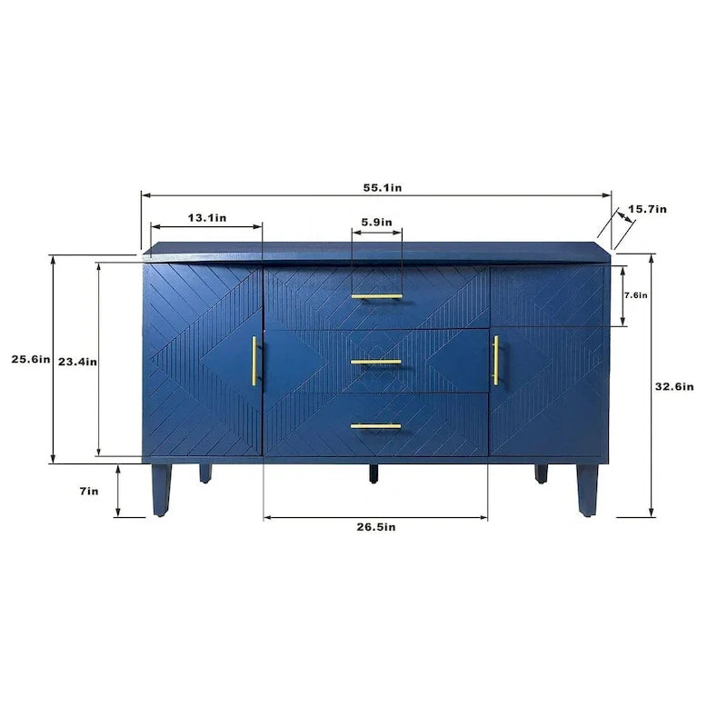 55 Elegant and Practical Carved Buffet/Sideboard Cabinet 8