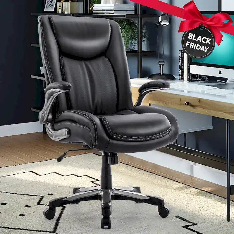 Ergonomic Office Chair with High Back Flip Up Armrests and Rolling Base 38
