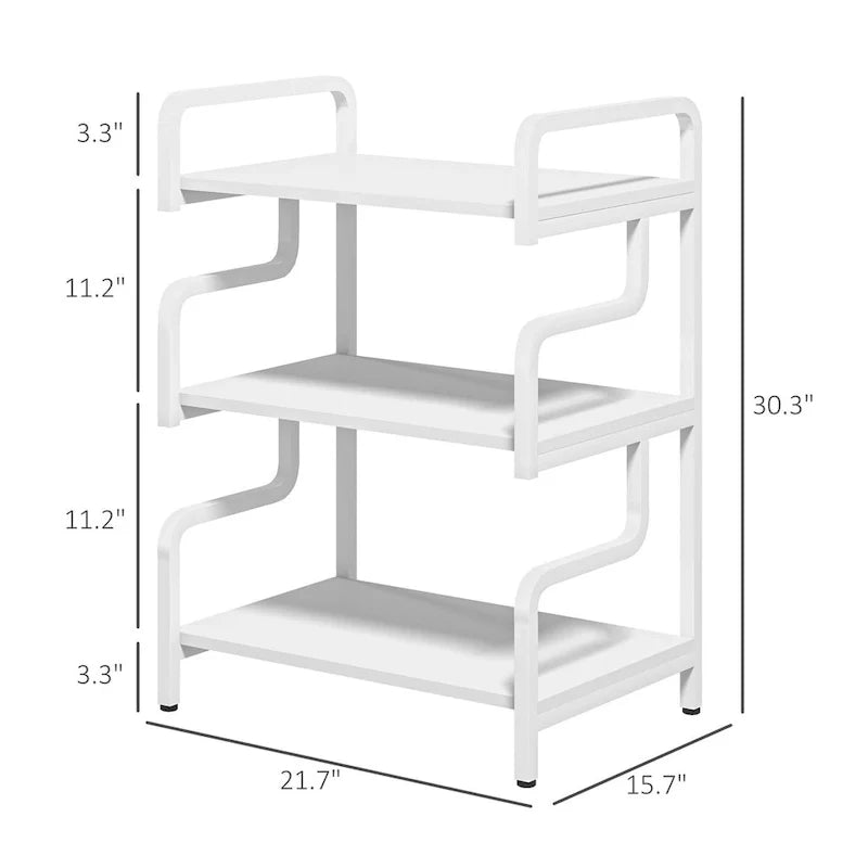 HOMCOM Industrial 3-Tier Printer Stand with Storage - Versatile Metal Rack for Home Office 5
