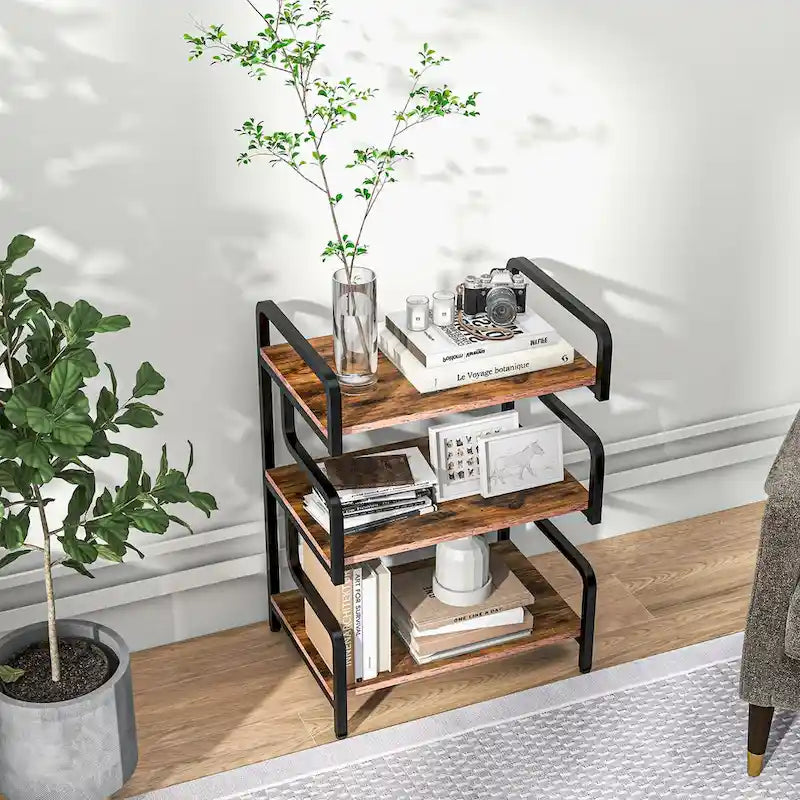 HOMCOM Industrial 3-Tier Printer Stand with Storage - Versatile Metal Rack for Home Office 25