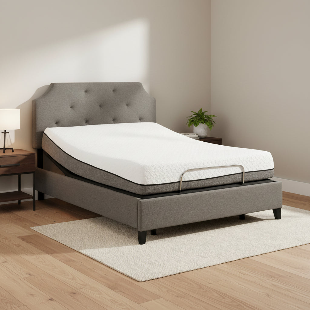 Sleep Zone Huntington 10-Inch Memory Foam Mattress with Z150 Adjustable Base Bundle