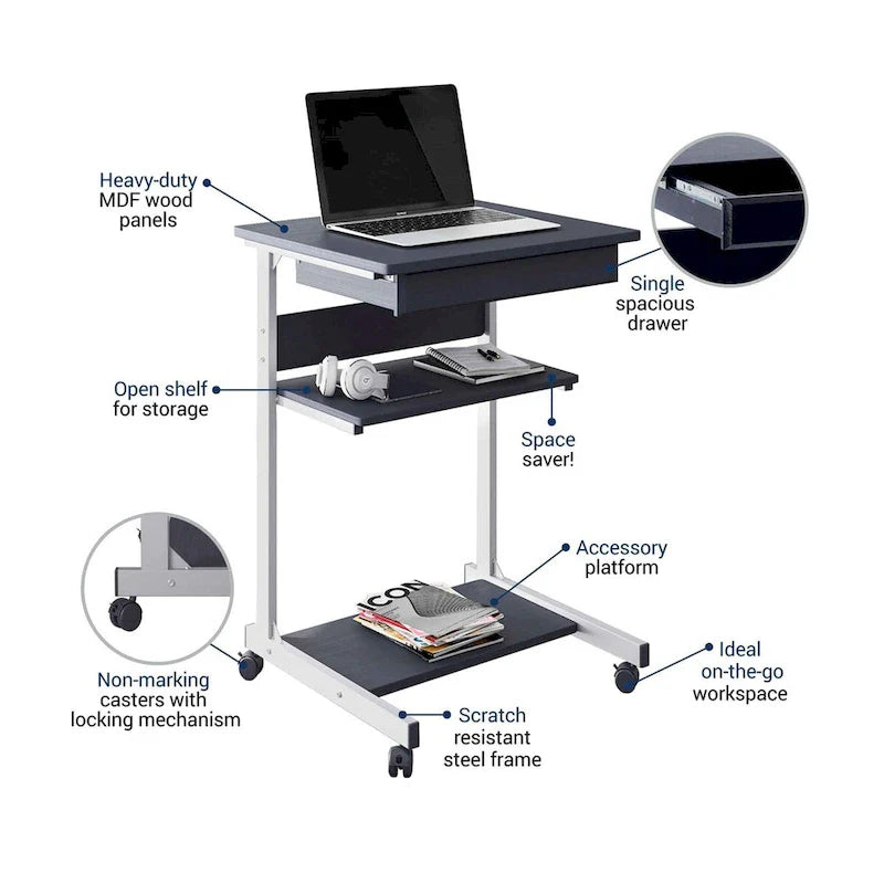 Space-Saving Ergonomic Computer Desk 20