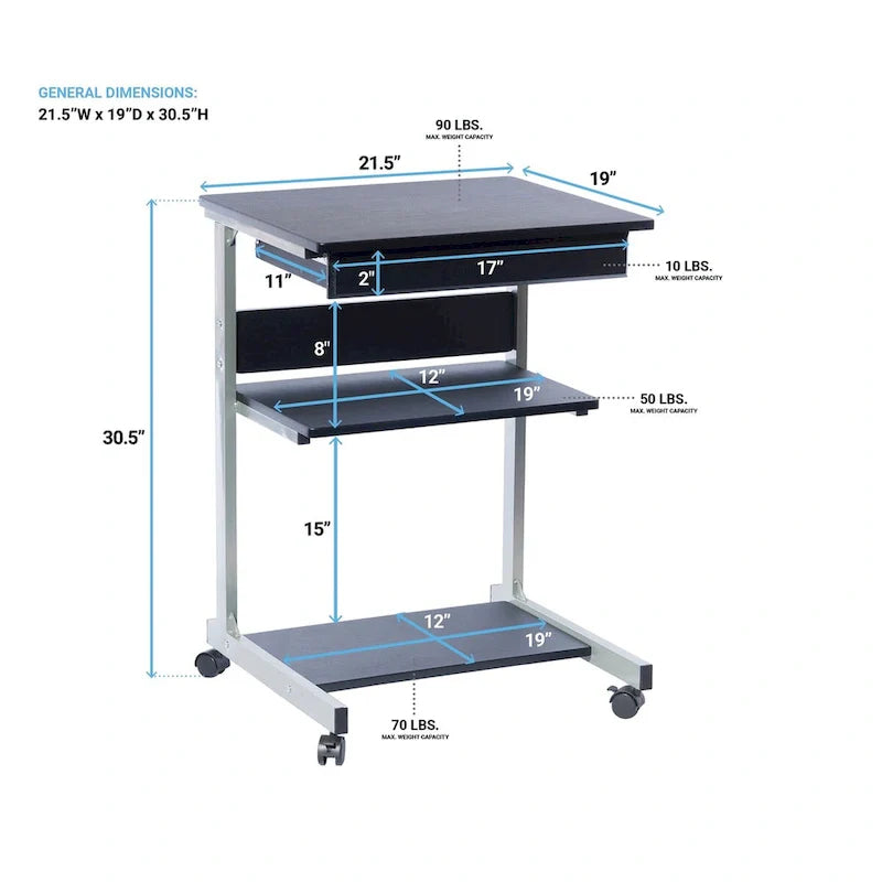 Space-Saving Ergonomic Computer Desk 21