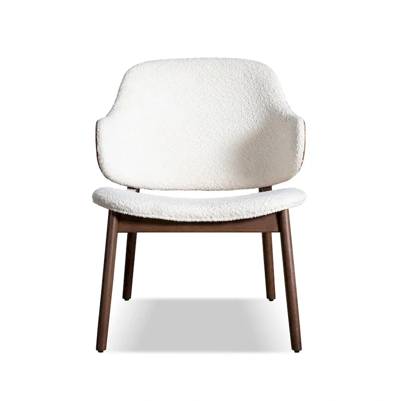 Beck Mid-Century Modern Boucle Wingback Accent Chair in Walnut by Furniture of America 16