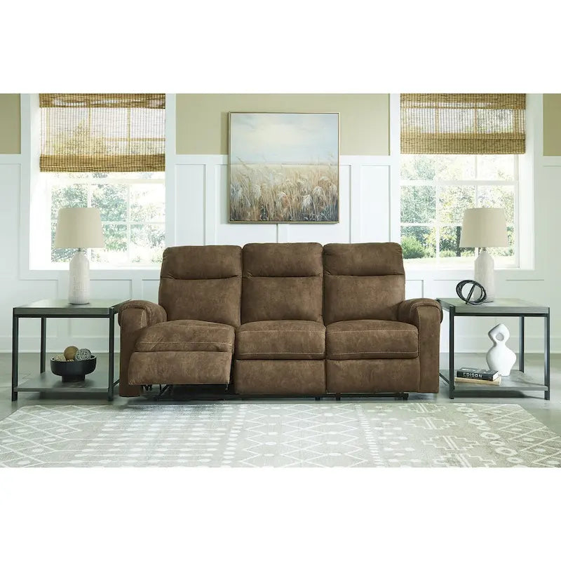 Signature Design by Ashley Edenwold Brown Reclining Sofa - Dimensions: 86" W x 40" D x 40" H 7