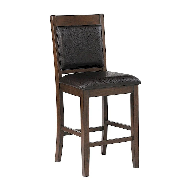 9-Piece Counter Height Dining Set in Ferrara Walnut and Brown 4