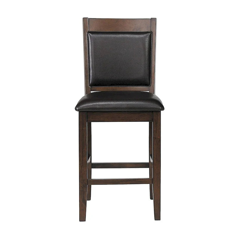9-Piece Counter Height Dining Set in Ferrara Walnut and Brown 5