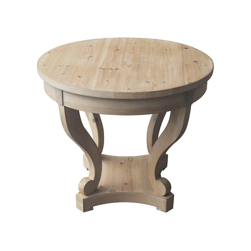 Small Round Dining Table with Curved Legs in Farmhouse Style 8