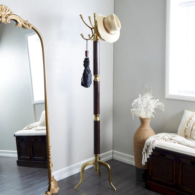Roche River Decor Aluminum Coat Rack - Available in Silver or Gold 7
