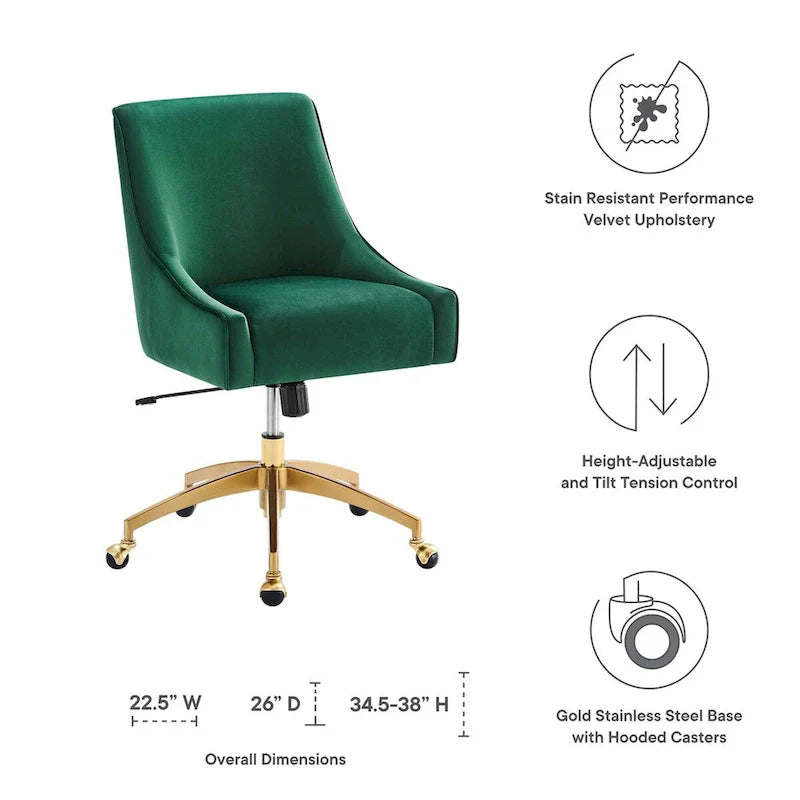 Discern Velvet Performance Office Chair 7