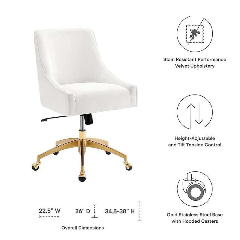 Discern Velvet Performance Office Chair 28