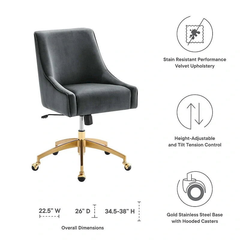 Discern Velvet Performance Office Chair 42