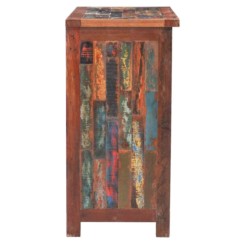 Marina Del Rey Eco-Friendly Teak Wood Linen Cabinet with 2 Doors and 2 Drawers 6