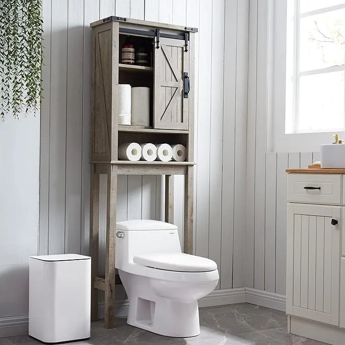 Farmhouse Style Over-The-Toilet Storage Cabinet 27