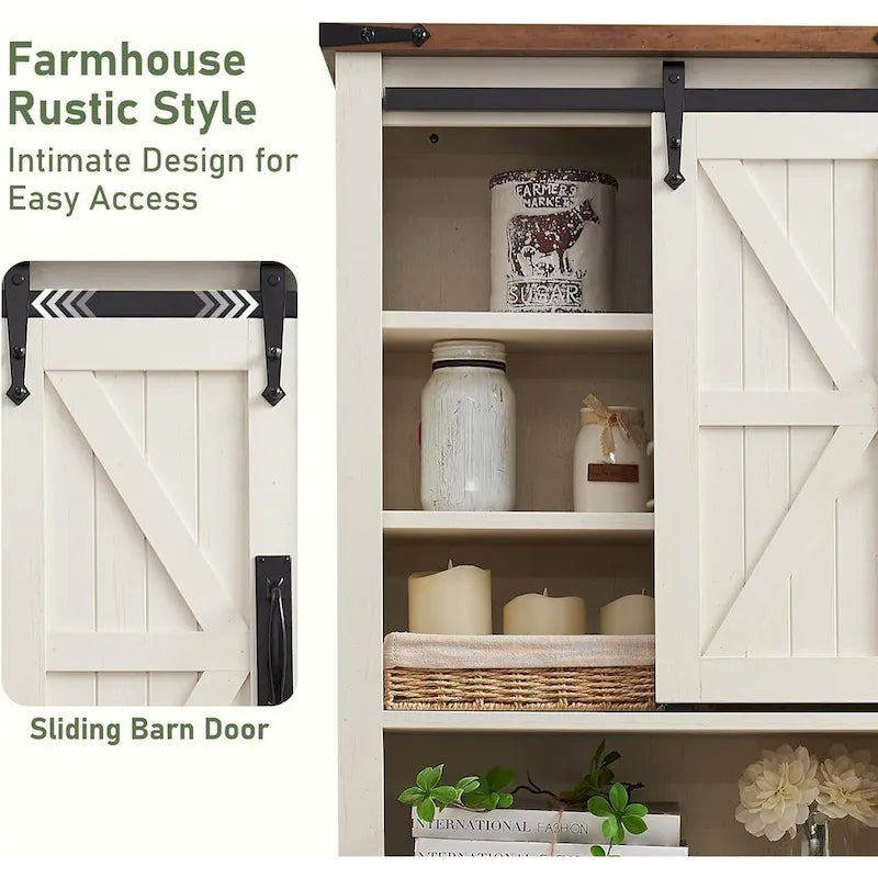 Farmhouse Style Over-The-Toilet Storage Cabinet 4