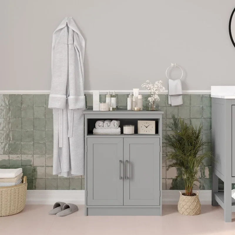 Magnetic Closure Floor Cabinet Organizer with Shelves 18