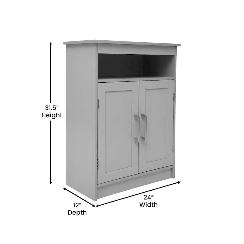 Magnetic Closure Floor Cabinet Organizer with Shelves 6
