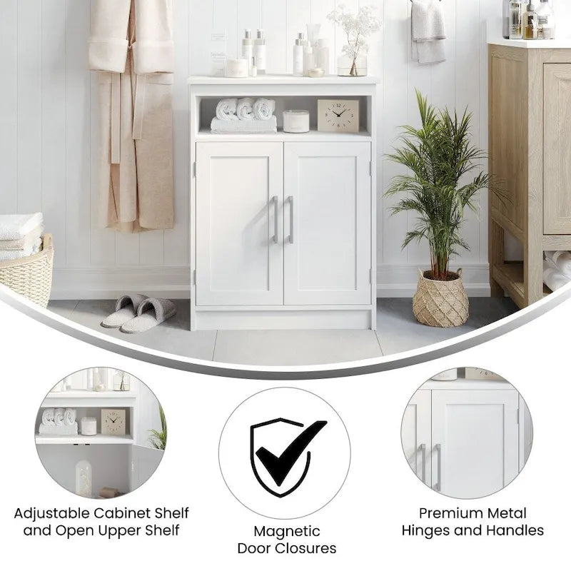 Magnetic Closure Floor Cabinet Organizer with Shelves 12