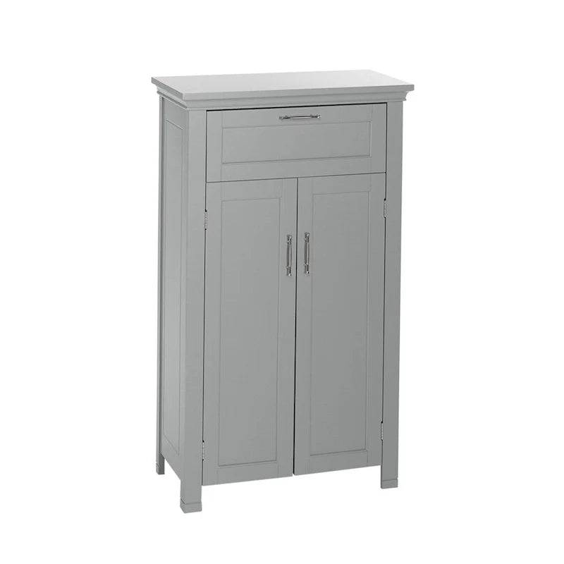 RiverRidge Somerset Gray Two-Door Storage Cabinet for Bathroom and Laundry with Drawer and Adjustable Shelf 2